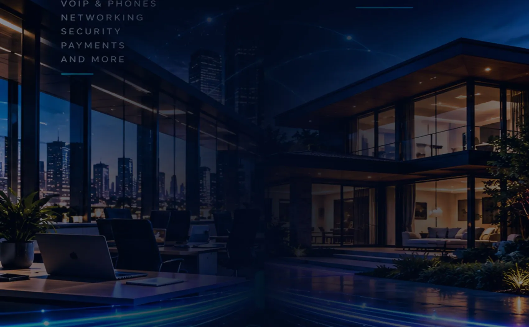 Modern technology showroom and business environment